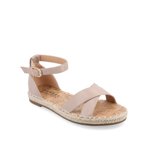 LYDDIA ESPADRILLE SANDALS IN VEGAN LEATHER - Taupe