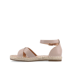 LYDDIA ESPADRILLE SANDALS IN VEGAN LEATHER - Taupe