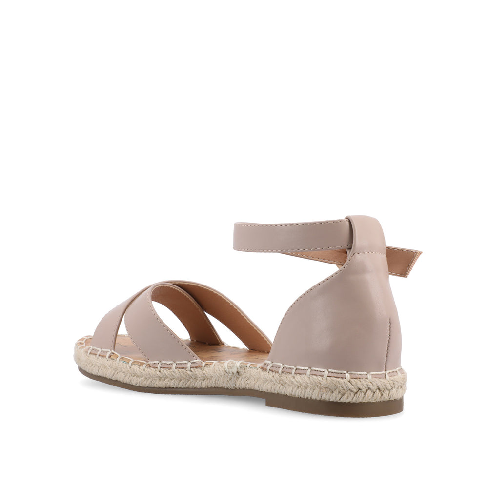 LYDDIA ESPADRILLE SANDALS IN FAUX LEATHER