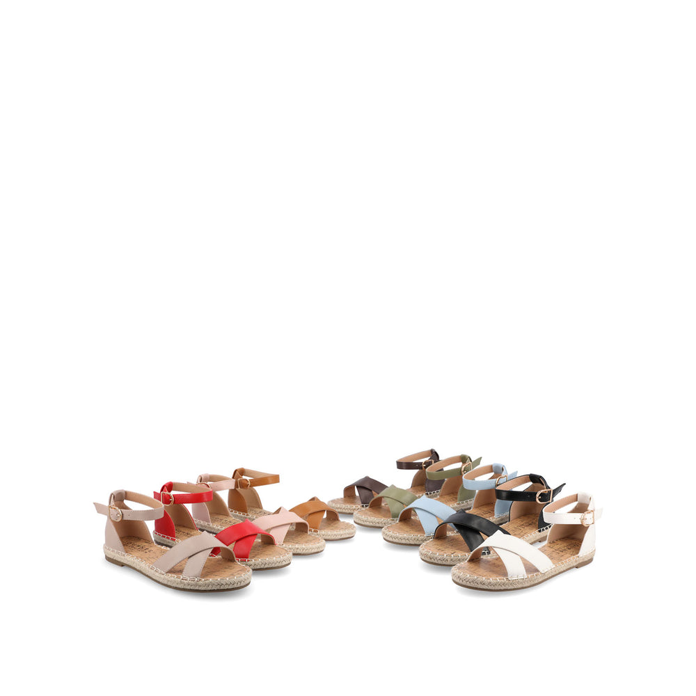 LYDDIA ESPADRILLE SANDALS IN FAUX LEATHER