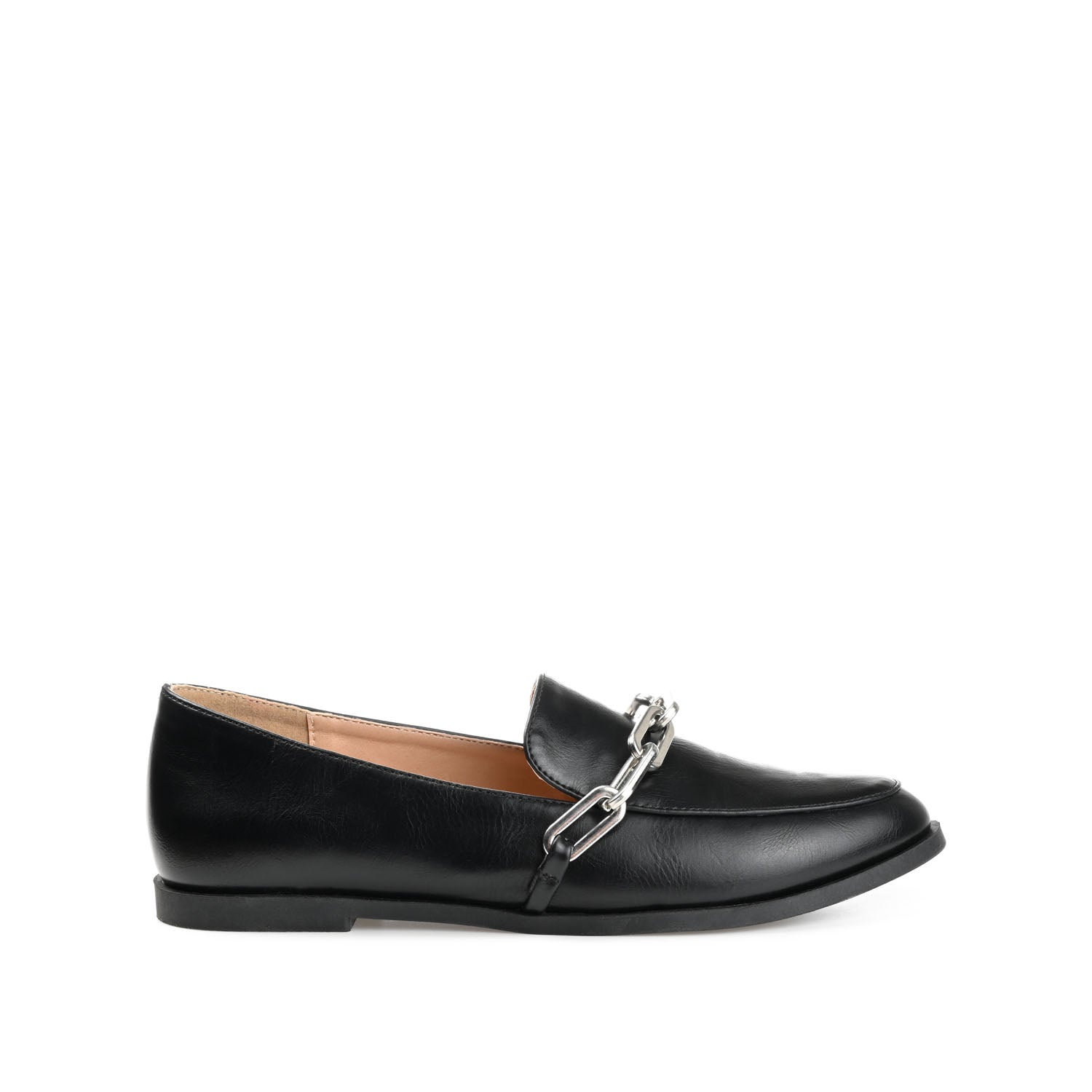 MADISON APRON TOE LOAFER IN VEGAN LEATHER - Black