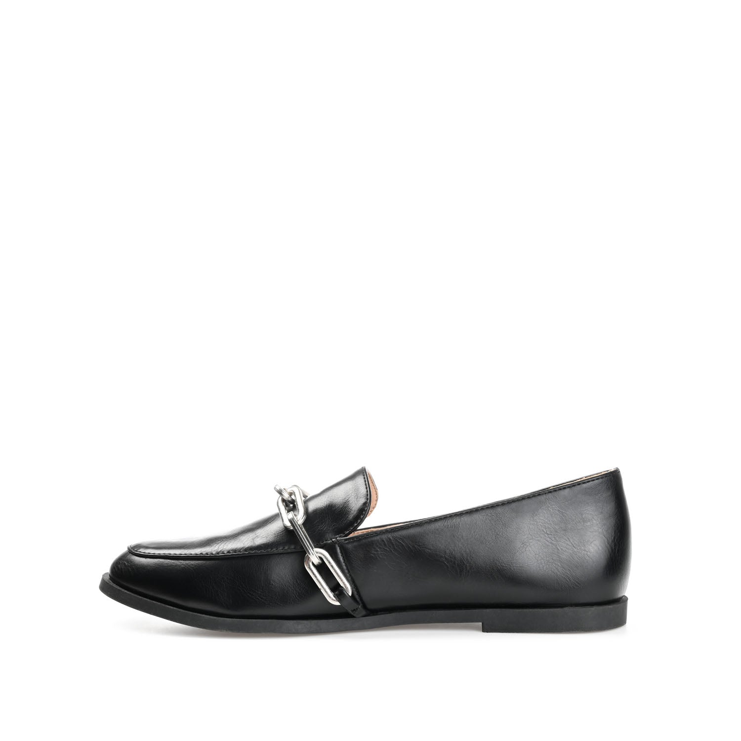 MADISON APRON TOE LOAFER IN VEGAN LEATHER - Black