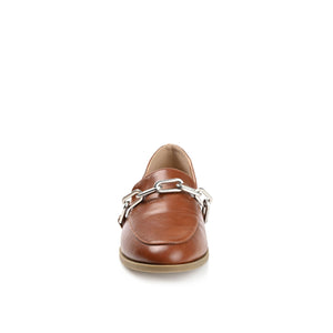 MADISON APRON TOE LOAFER IN VEGAN LEATHER - Brown