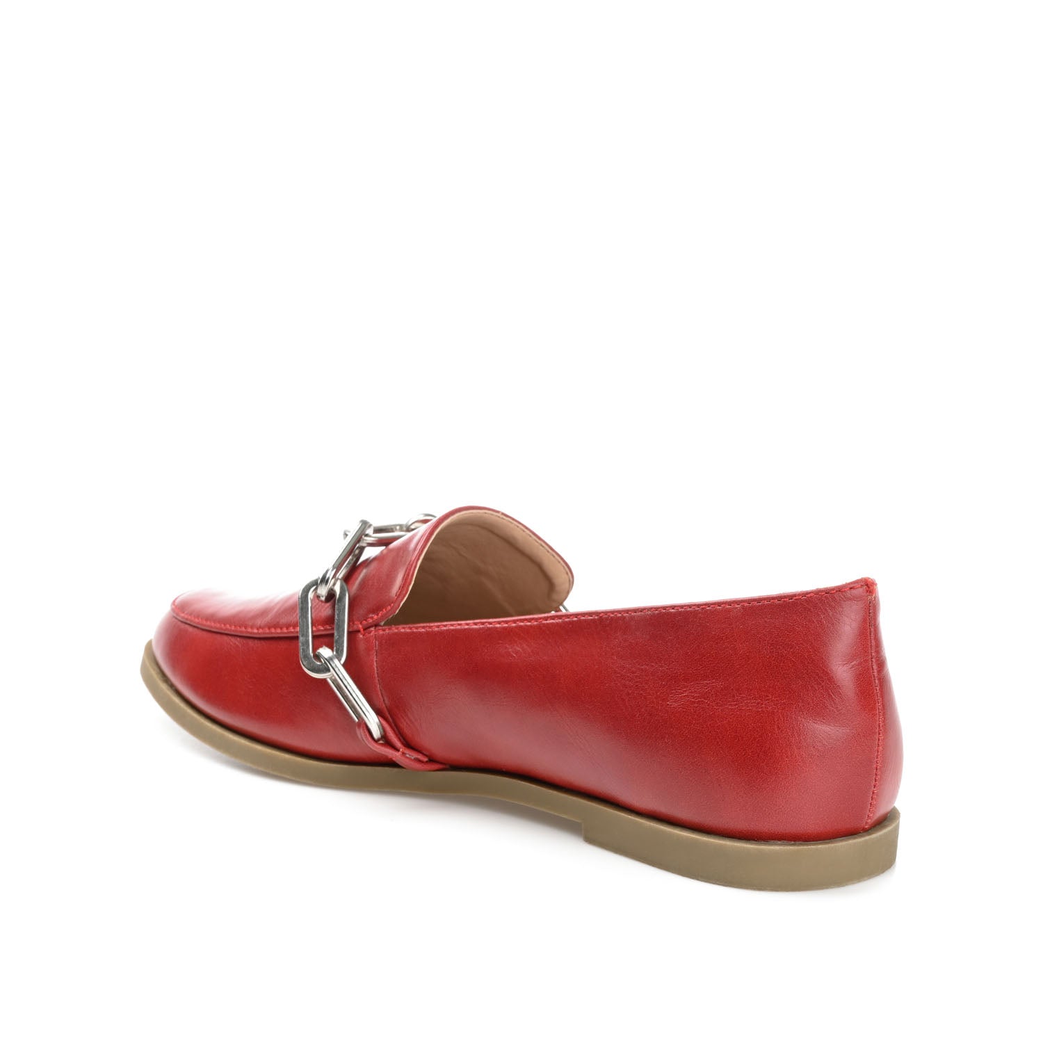 MADISON APRON TOE LOAFER IN VEGAN LEATHER - Red