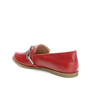 MADISON APRON TOE LOAFER IN VEGAN LEATHER - Red
