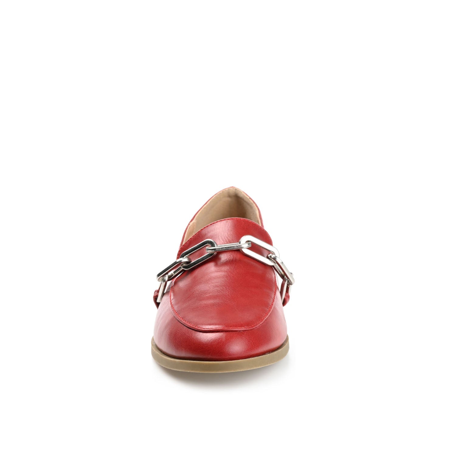 MADISON APRON TOE LOAFER IN VEGAN LEATHER - Red