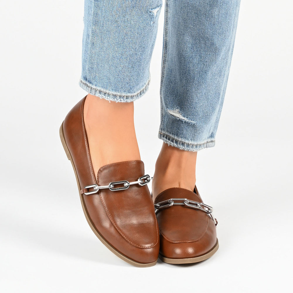 MADISON APRON TOE LOAFER IN FAUX LEATHER