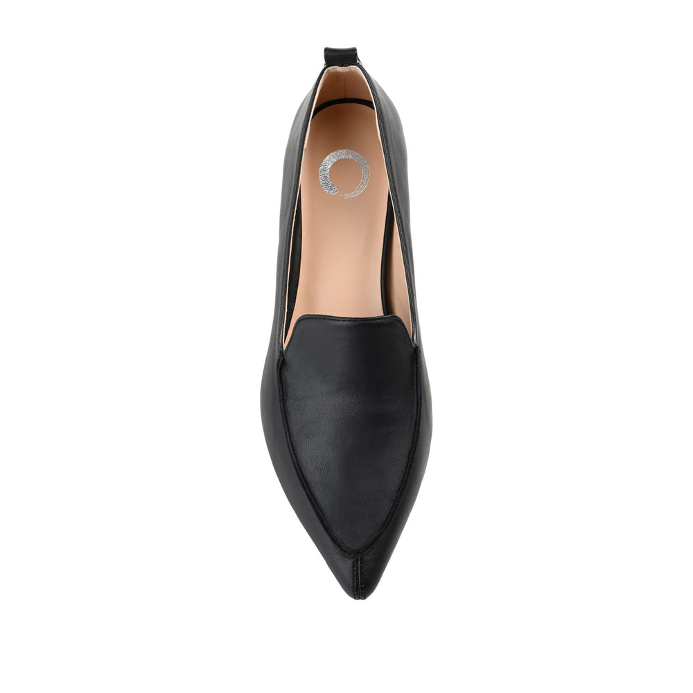 MAGGS GLOBE HEELED LOAFERS IN FAUX LEATHER