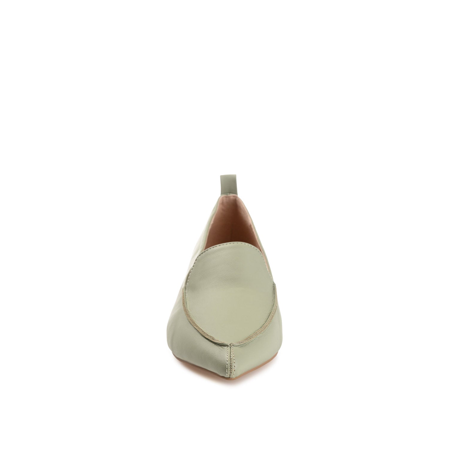 MAGGS GLOBE HEELED LOAFERS IN VEGAN LEATHER - Sage