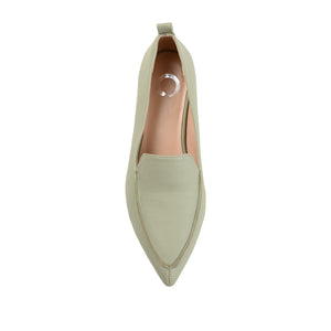 MAGGS KITTEN LOAFER FLATS IN WIDE - Sage