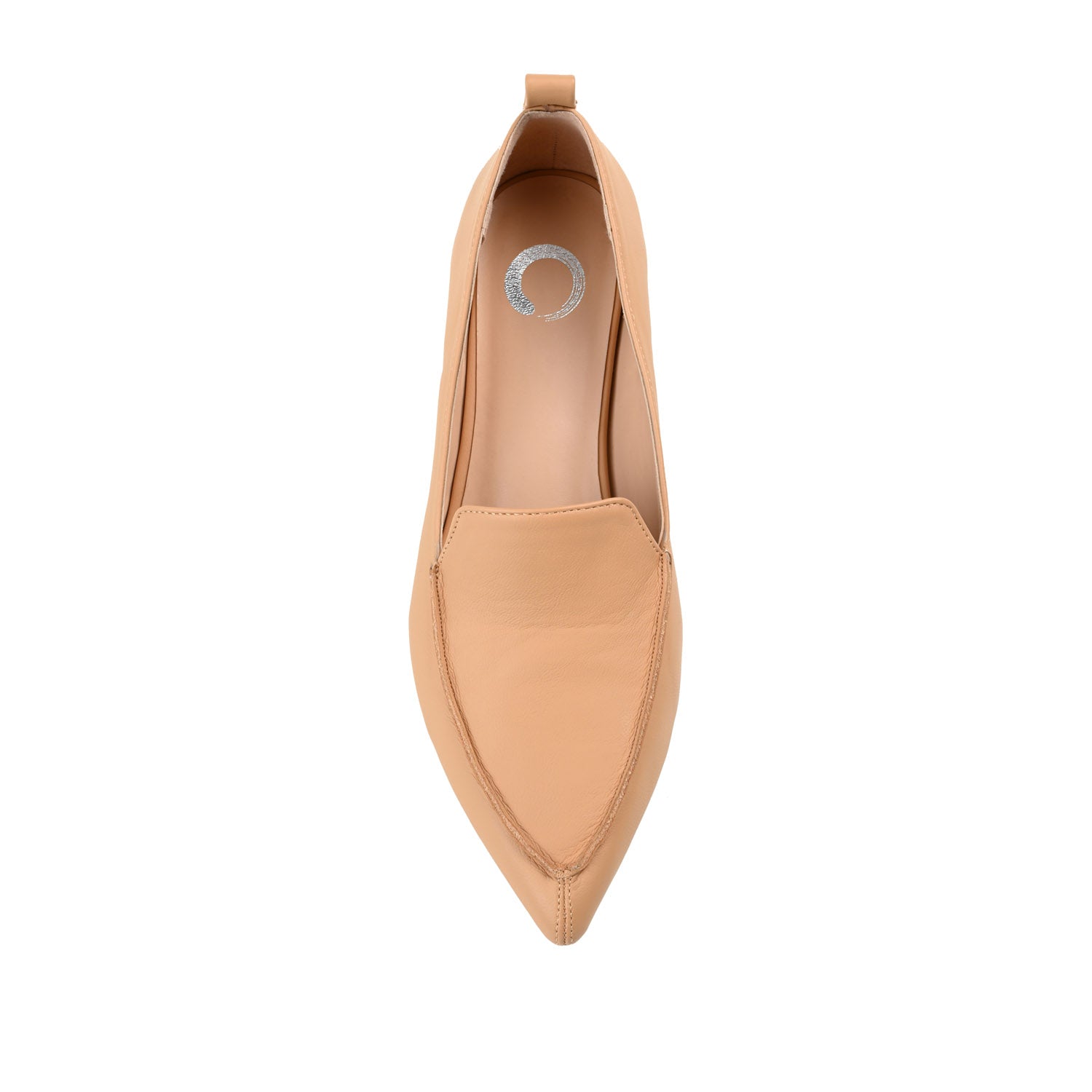 MAGGS KITTEN LOAFER FLATS IN WIDE - Tan
