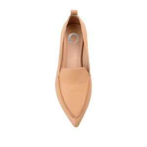 MAGGS KITTEN LOAFER FLATS IN WIDE - Tan