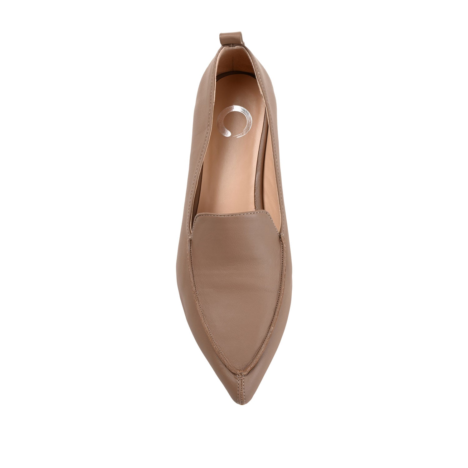 MAGGS KITTEN LOAFER FLATS IN WIDE - Taupe