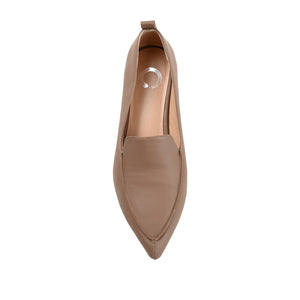 MAGGS GLOBE HEELED LOAFERS IN VEGAN LEATHER - Taupe
