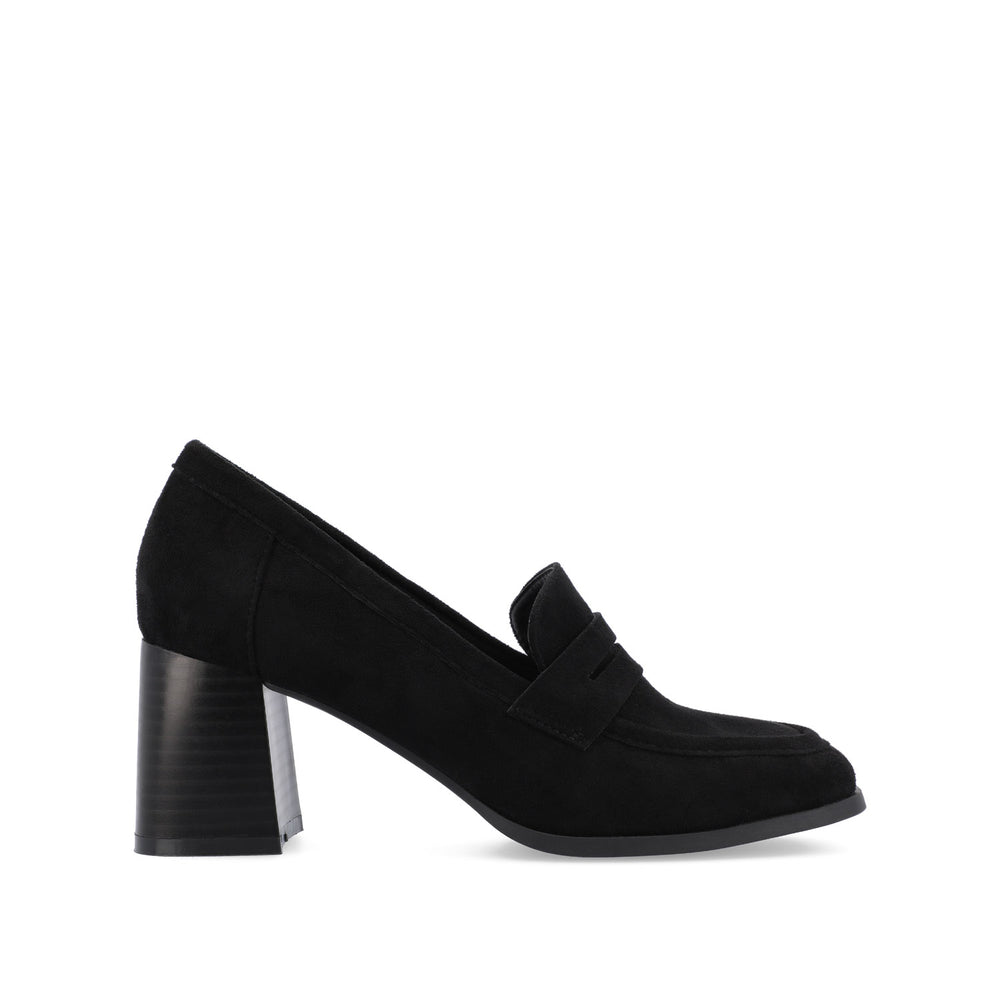 MALLEAH LOAFER BLOCK HEELS IN PATENT