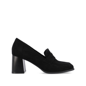 MALLEAH BLOCK HEEL LOAFERS IN WIDE - Black