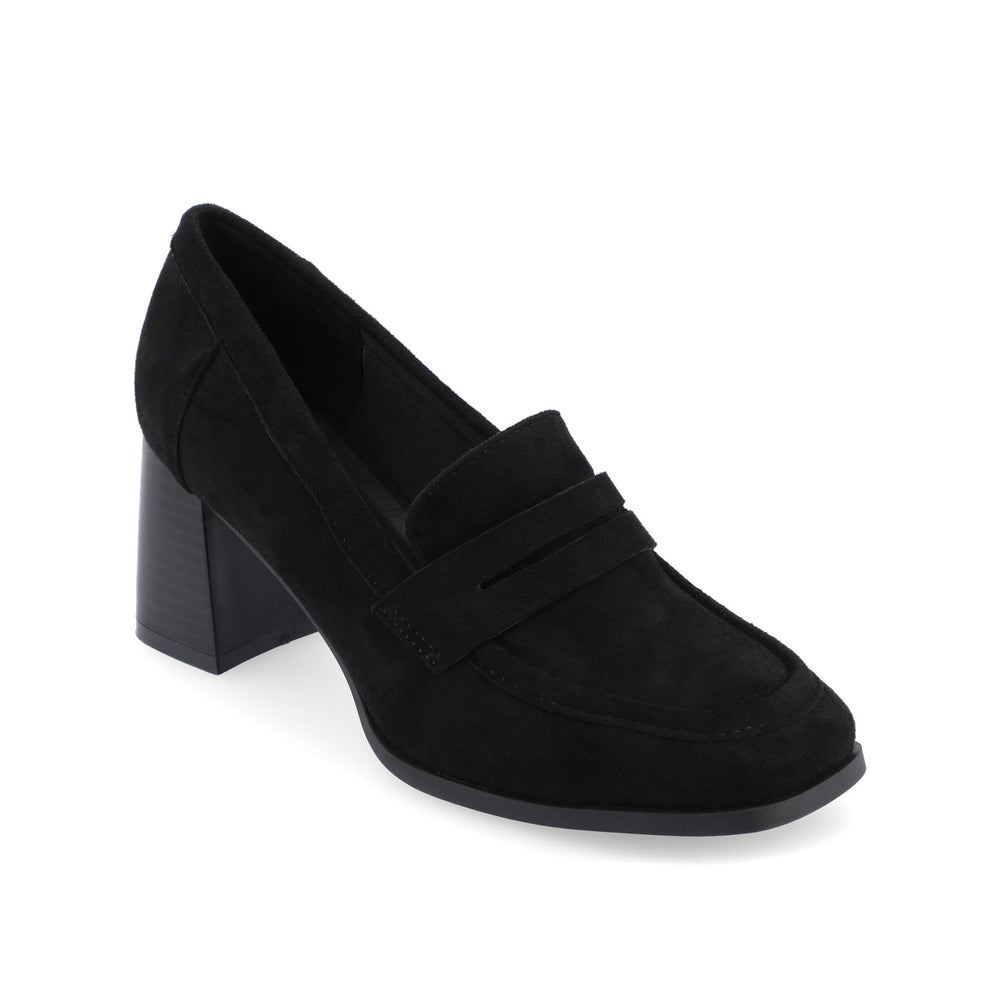 MALLEAH LOAFER BLOCK HEELS IN PATENT