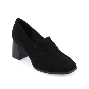 MALLEAH BLOCK HEEL LOAFERS IN WIDE - Black