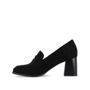 MALLEAH BLOCK HEEL LOAFERS IN WIDE - Black