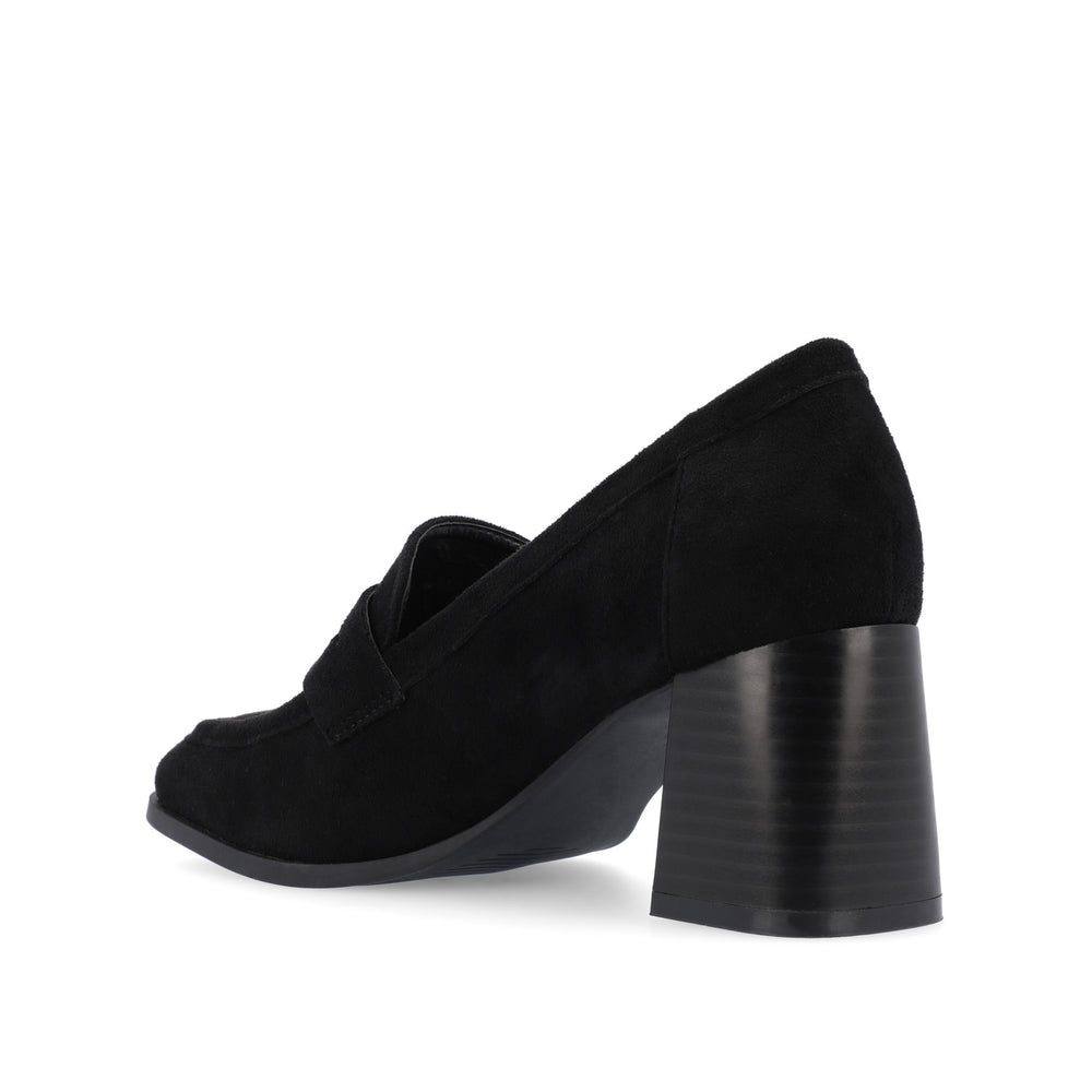 MALLEAH LOAFER BLOCK HEELS IN PATENT