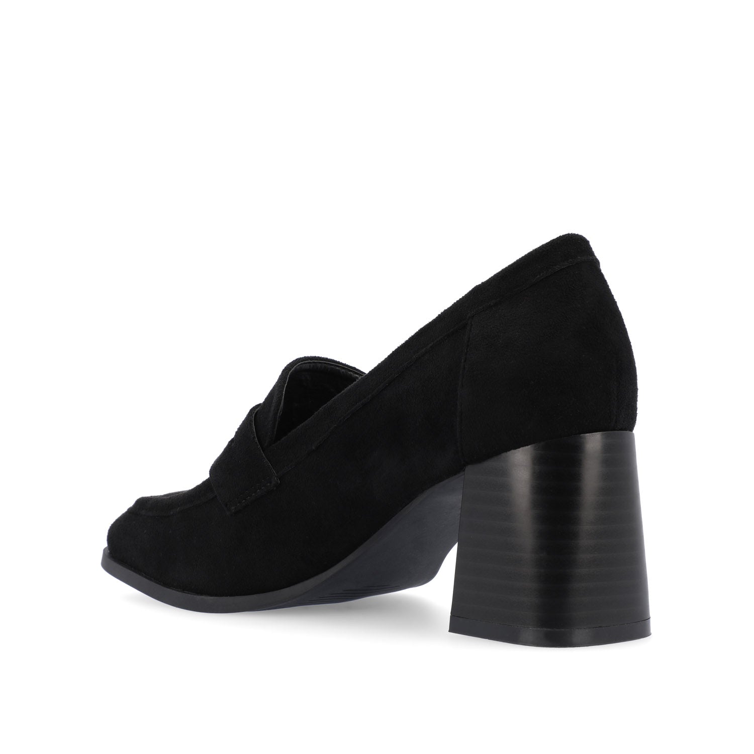 MALLEAH BLOCK HEEL LOAFERS IN WIDE - Black