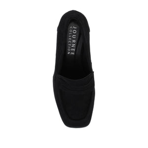 MALLEAH BLOCK HEEL LOAFERS IN WIDE - Black