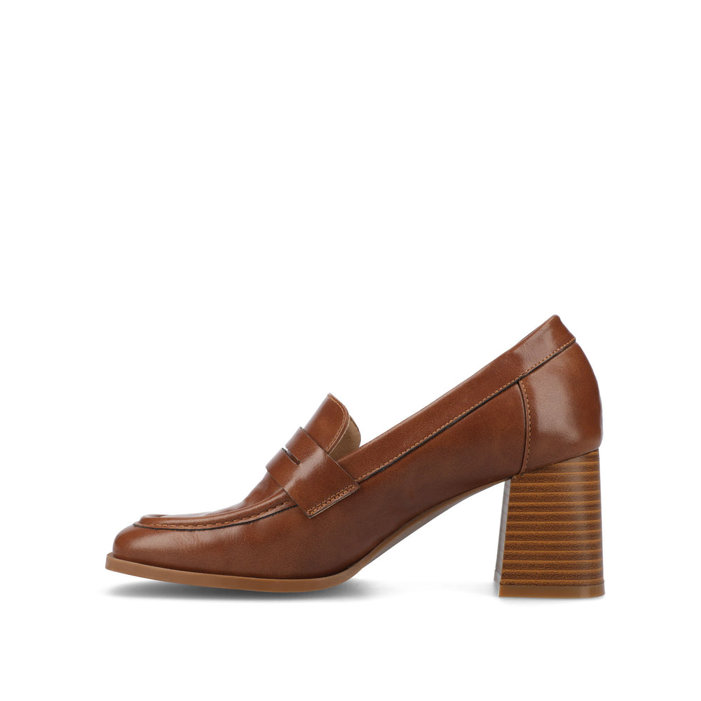 MALLEAH LOAFER BLOCK HEELS IN PATENT