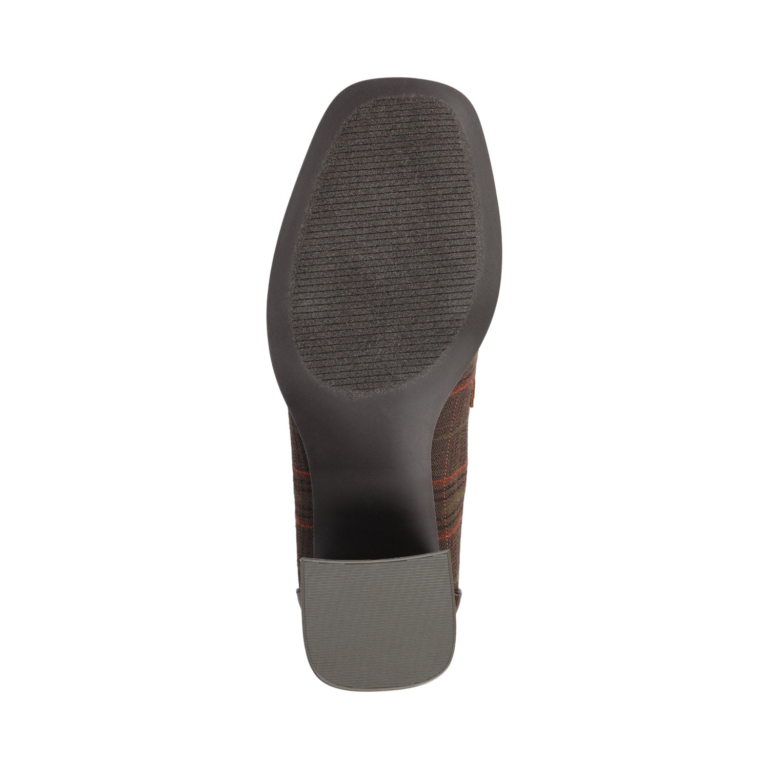 MALLEAH BLOCK HEEL LOAFERS - Brown Plaid