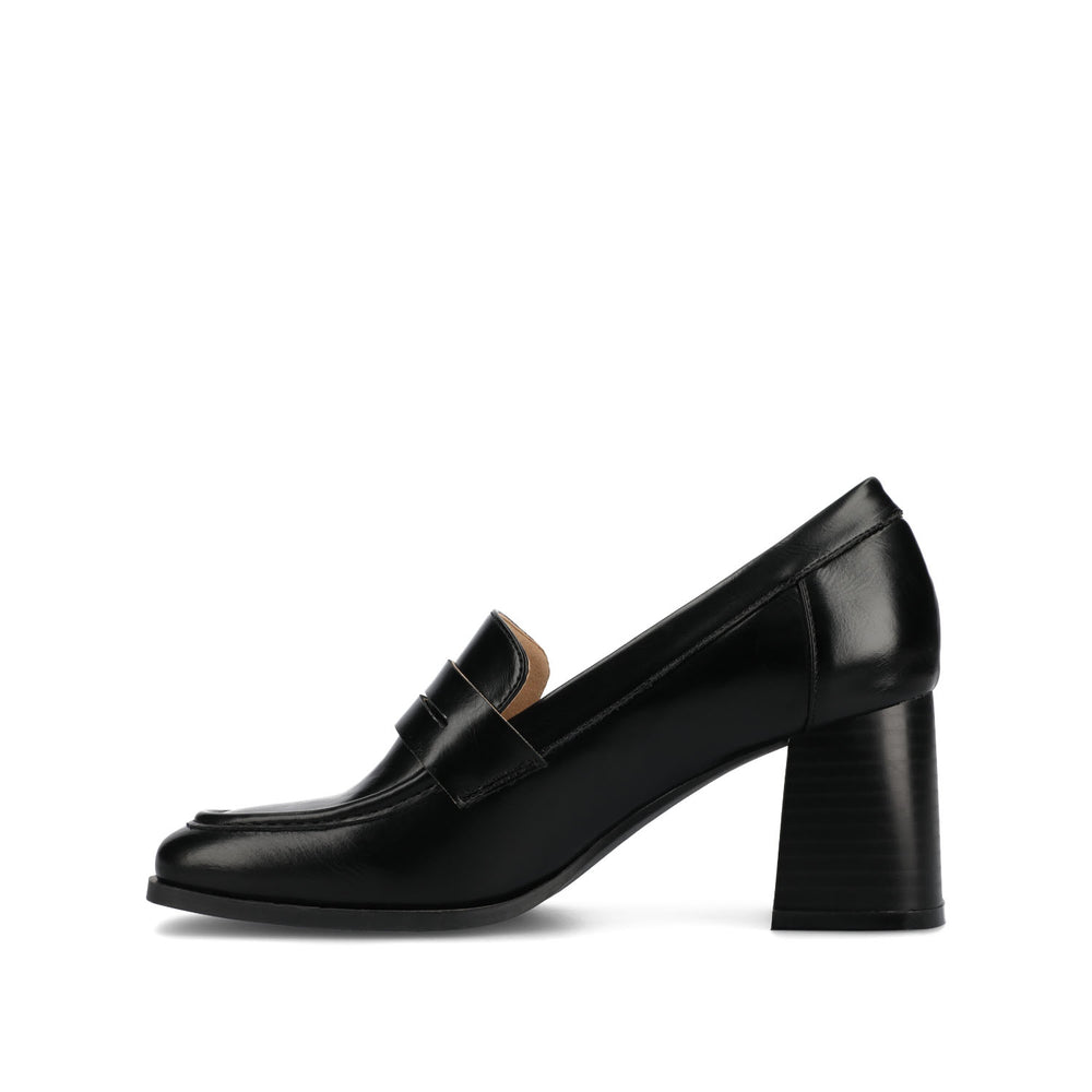 MALLEAH LOAFER BLOCK HEELS IN PATENT