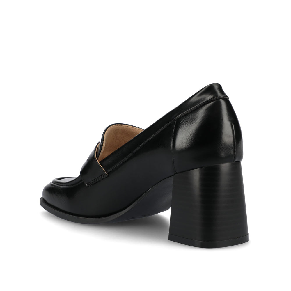 MALLEAH LOAFER BLOCK HEELS IN PATENT