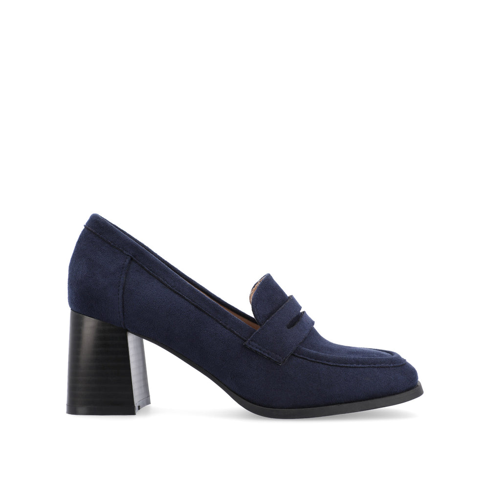 MALLEAH LOAFER BLOCK HEELS IN PATENT