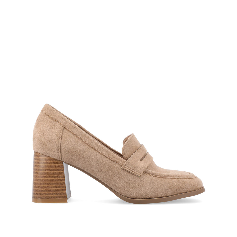 MALLEAH LOAFER BLOCK HEELS IN PATENT