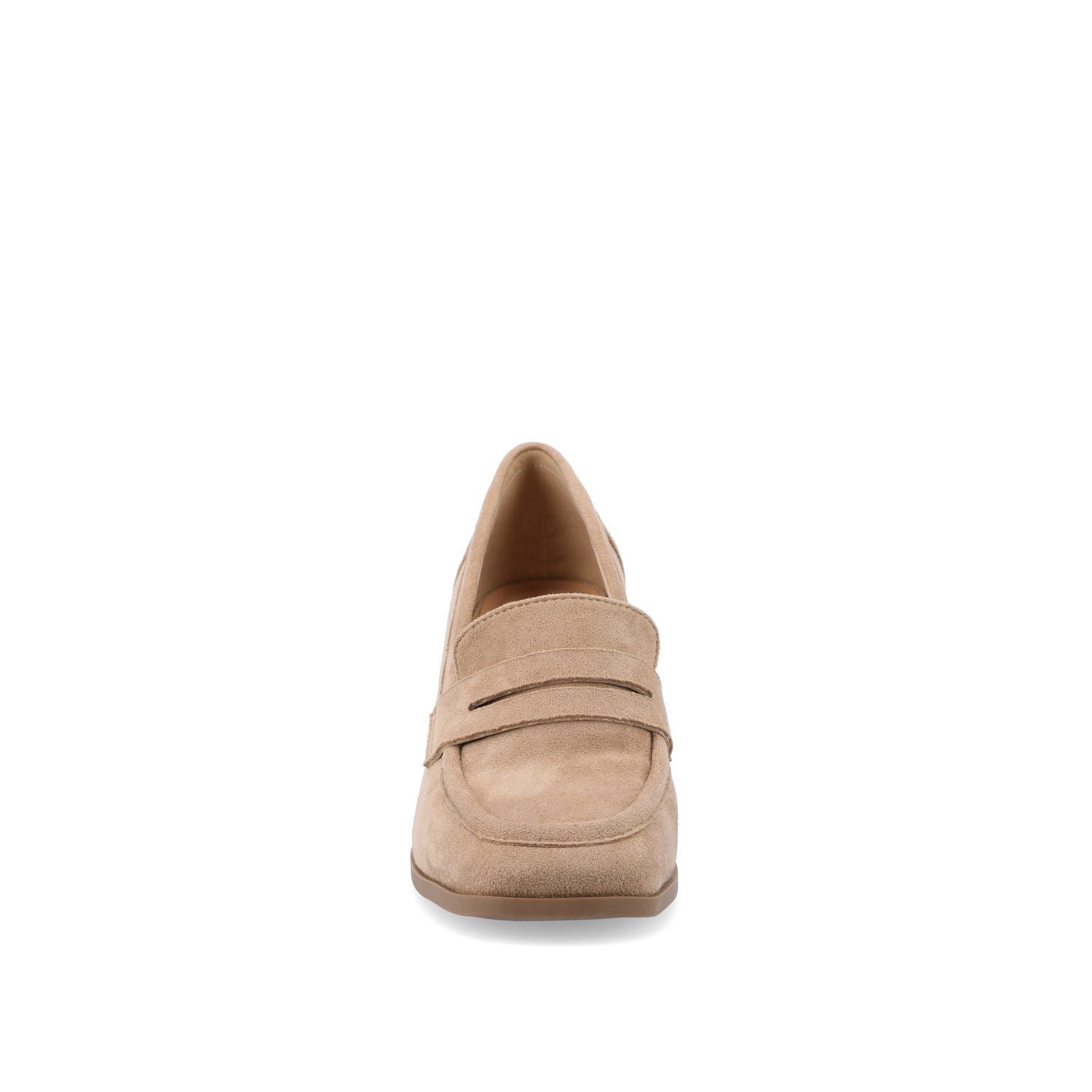 MALLEAH BLOCK HEEL LOAFERS IN WIDE - Taupe