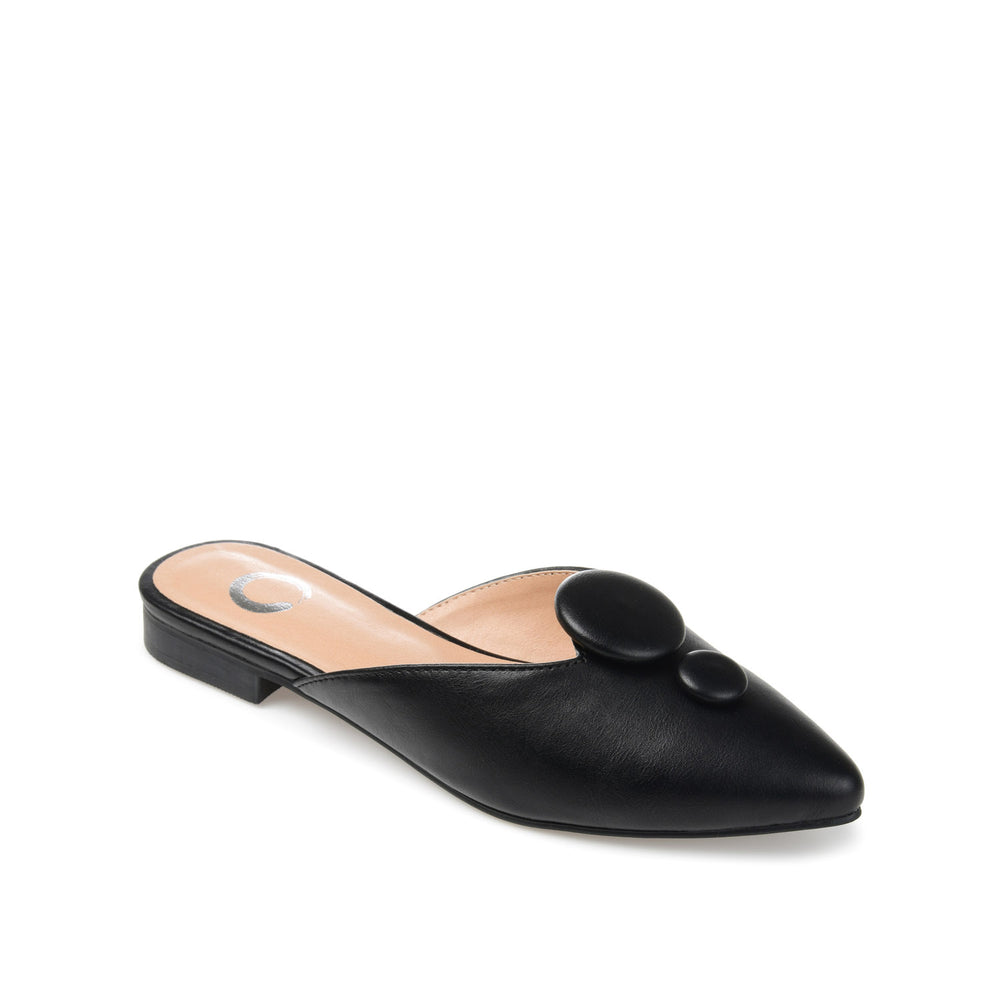 MALLORIE MULED FLATS IN FAUX LEATHER