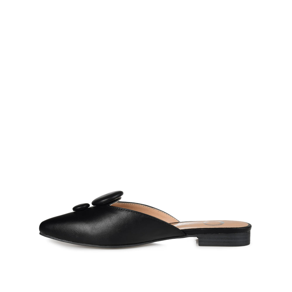 MALLORIE MULED FLATS IN FAUX LEATHER