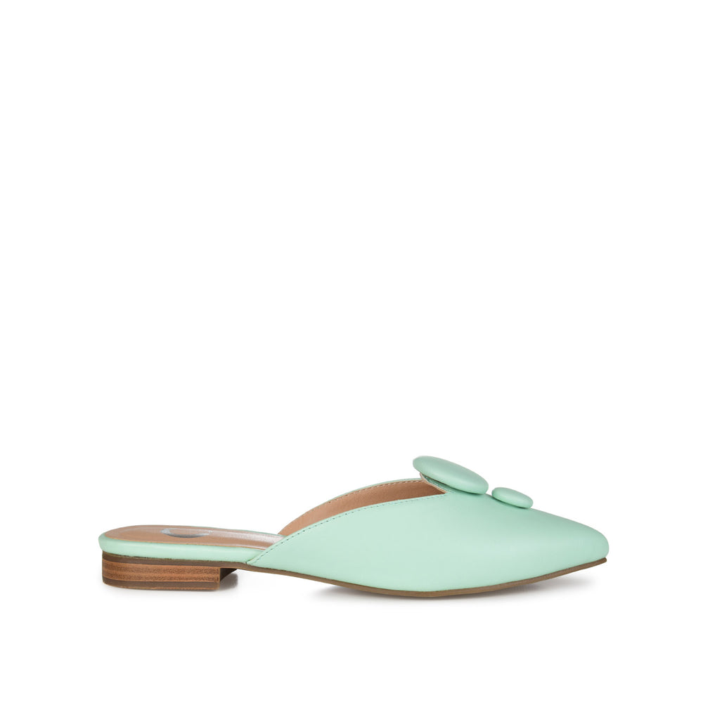 MALLORIE MULED FLATS IN FAUX LEATHER