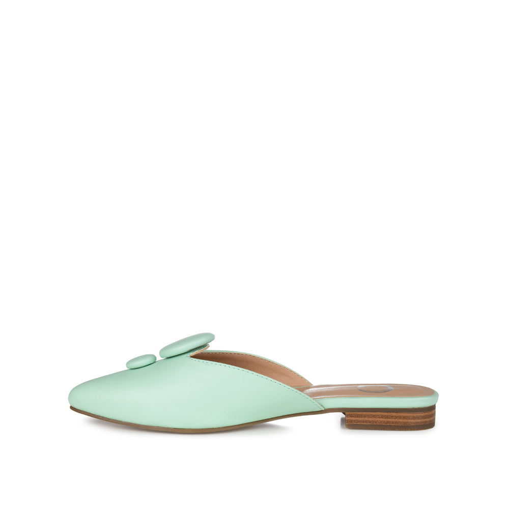 MALLORIE MULED FLATS IN FAUX LEATHER