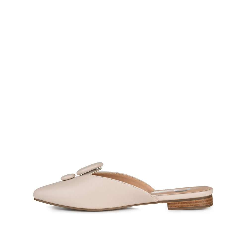 MALLORIE MULED FLATS IN FAUX LEATHER