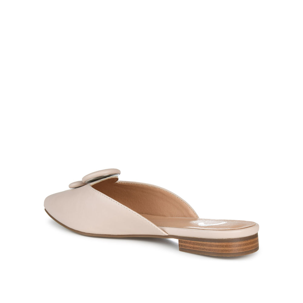 MALLORIE MULED FLATS IN FAUX LEATHER