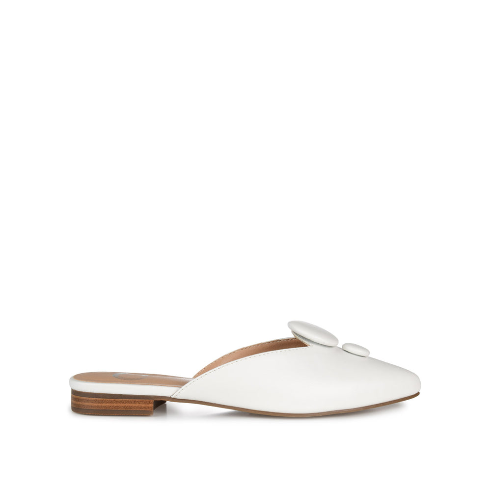 MALLORIE MULED FLATS IN FAUX LEATHER