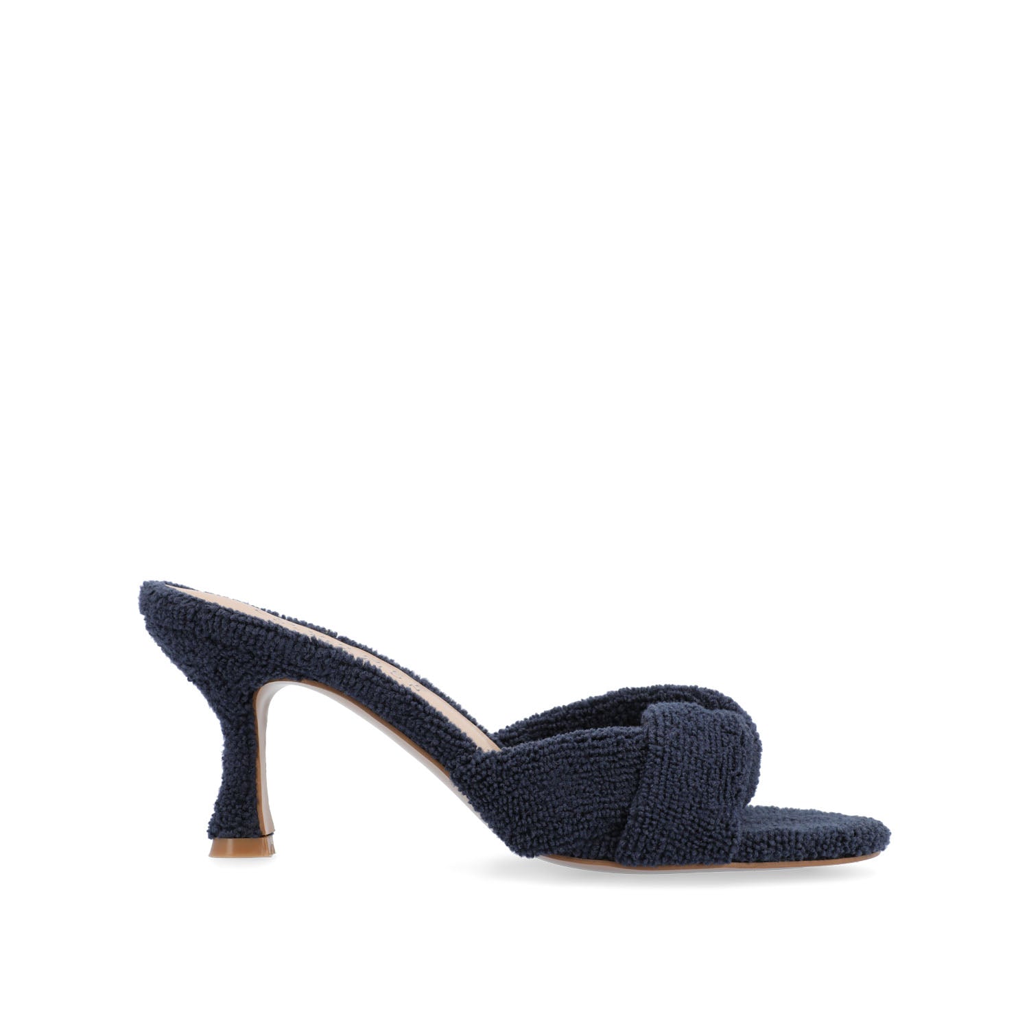 MANNON BACKLESS KITTEN HEEL IN TERRY CLOTH - Blue