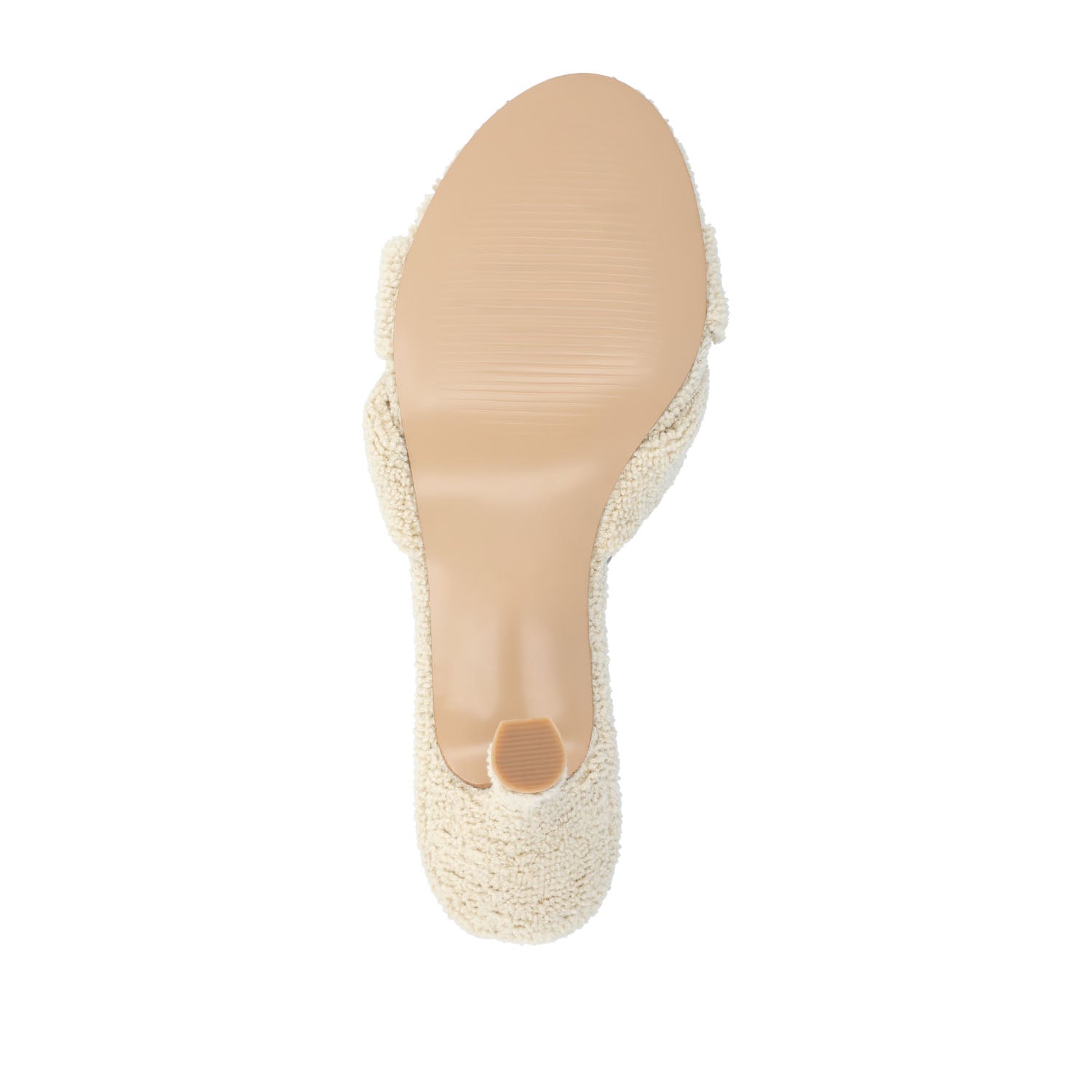 MANNON BACKLESS KITTEN HEEL IN TERRY CLOTH - Tan