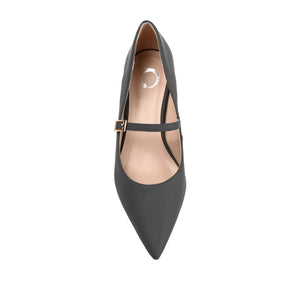 MANZA KITTEN HEELS IN VEGAN LEATHER - Charcoal