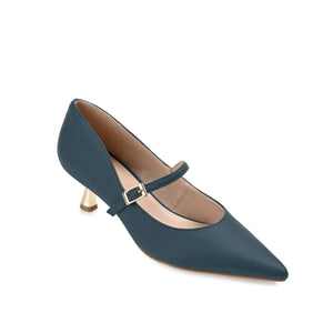 MANZA KITTEN HEELS IN WIDE - Navy Nubuck