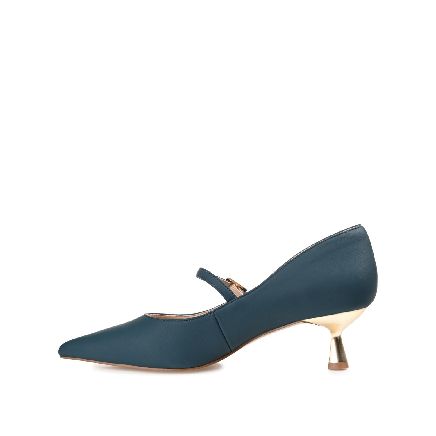 MANZA KITTEN HEELS IN WIDE - Navy Nubuck