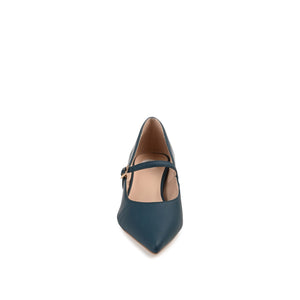MANZA KITTEN HEELS IN VEGAN LEATHER - Navy Nubuck