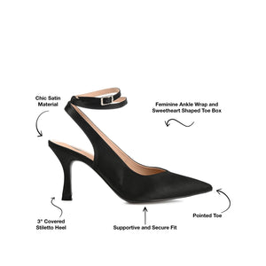 MARCELLA STILETTO PUMP HEELS IN WIDE - Black