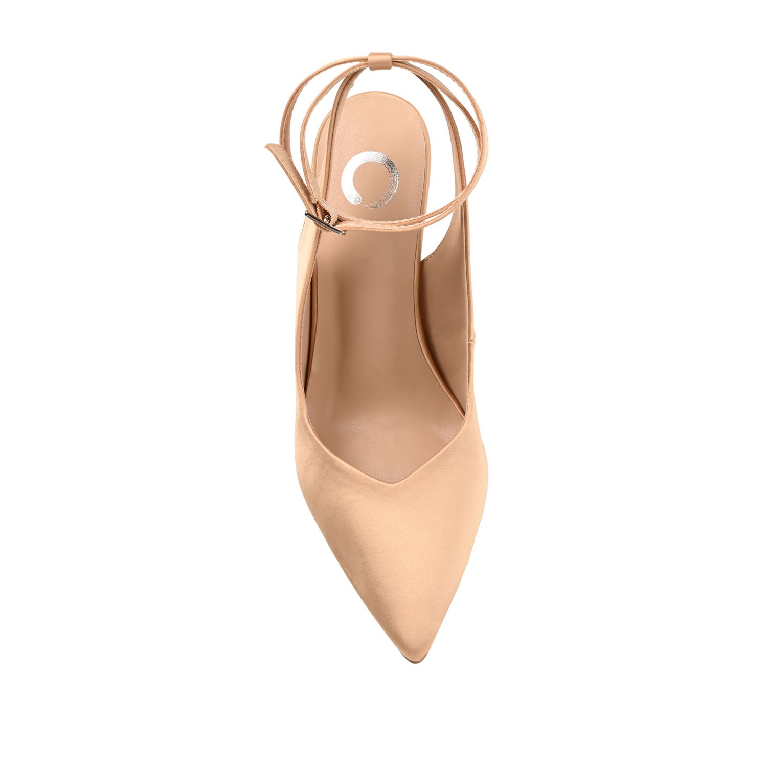 MARCELLA STILETTO PUMP HEELS IN SATIN - Gold Satin