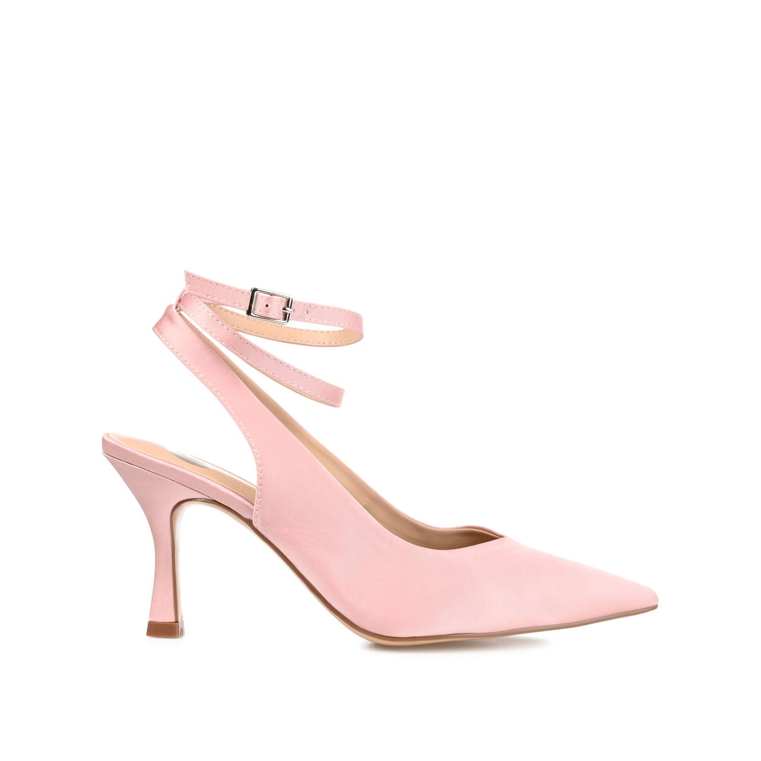 MARCELLA STILETTO PUMP HEELS IN SATIN - Pink