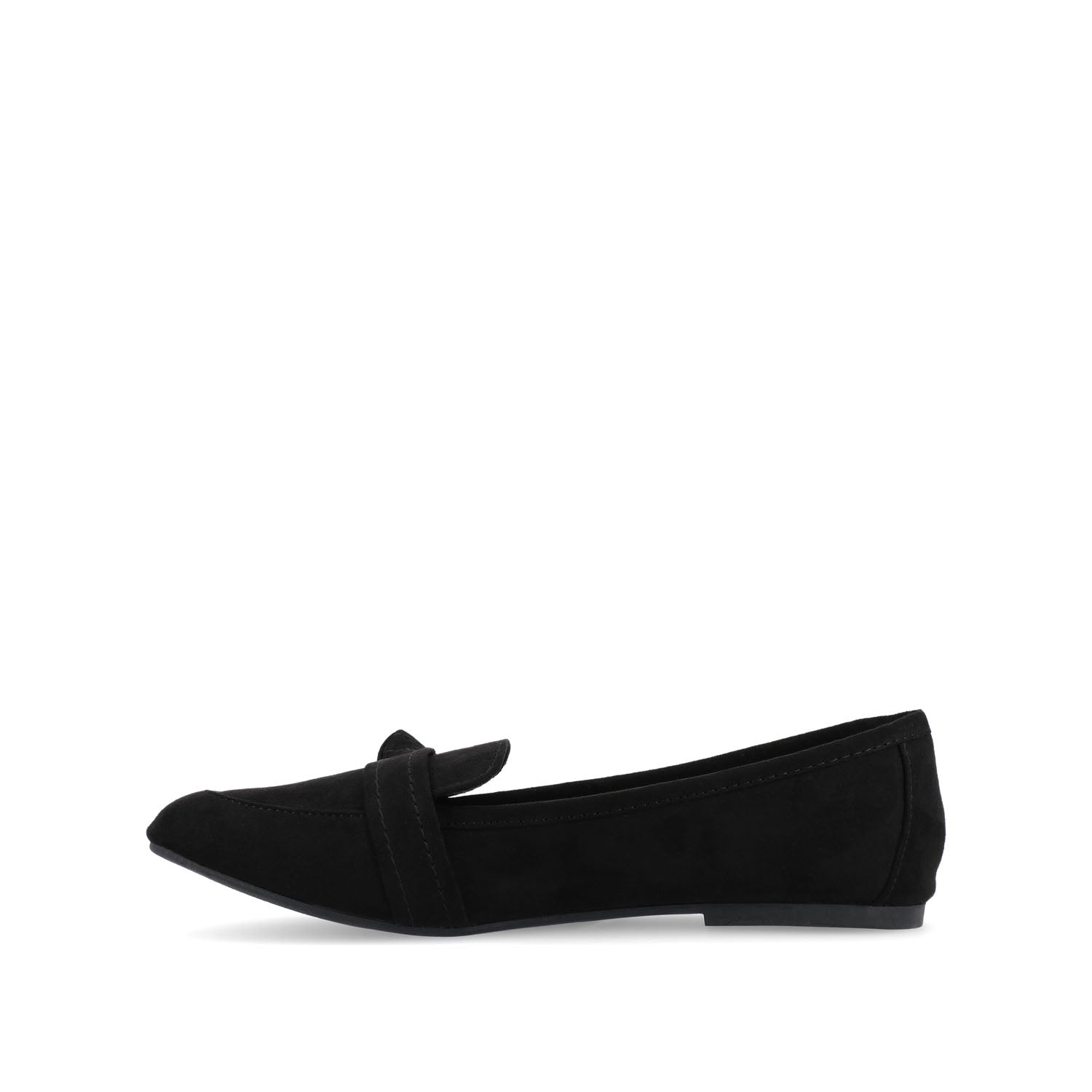 MARCI LOAFER FLATS IN FAUX SUEDE - Black